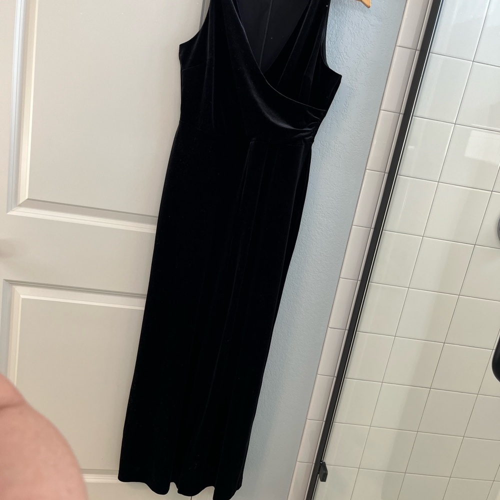 Banana Republic Black Velvet Jumpsuit